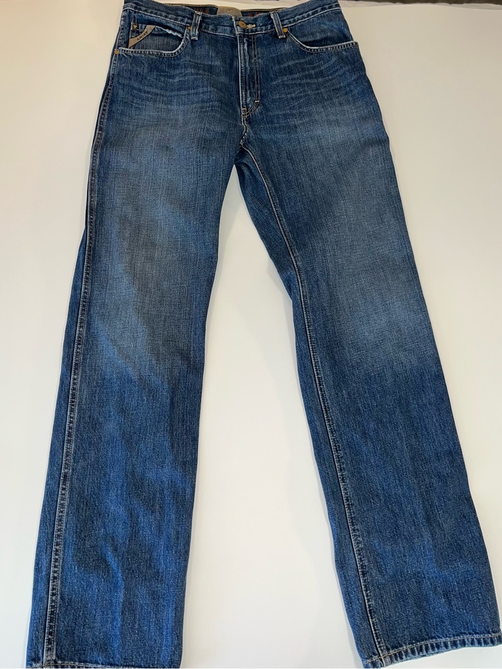 Ariat M3 Athletic Fit Jeans Loop Lock Medium Wash Blue Western Men’s 33x36 - Picture 8 of 14